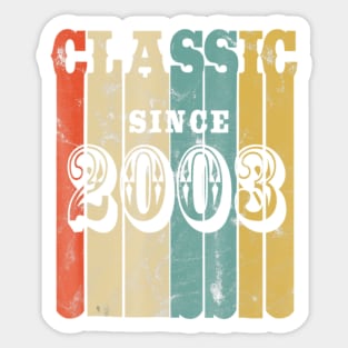 Birthday Classic 2003 Vintage Sticker